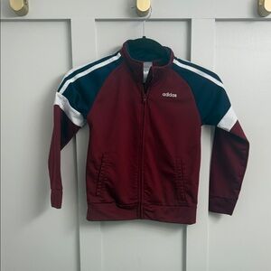 Adidas Maroon and Navy Track Jacket